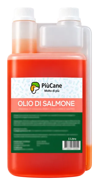 PiùCane Olio di Salmone, flacone da 1 litro