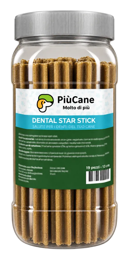 Dental Star Stick - 19 stick dentali a forma di stella per igiene orale cani
