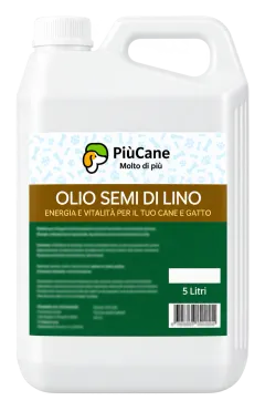 PiùCane Olio di Semi di Lino, 5 l