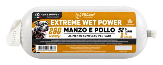 Extreme Wet Power - Umido per cani 52% carne manzo e pollo