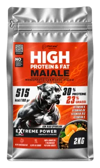 ExtremePower Adult Maiale - Crocchette alta energia 5150 Kcal bestseller, 2 kg