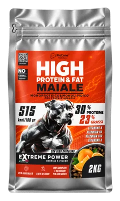 Sacco crocchette cani sportivi PiùCane Extreme Power Maiale, 2 kg
