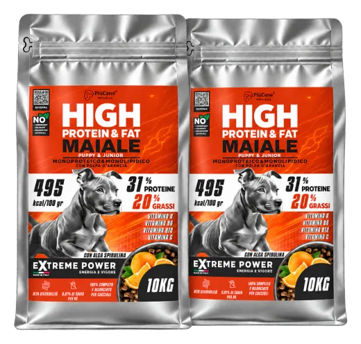 Due sacchi ExtremePower Puppy & Junior da 10 kg, formato da 20 kg