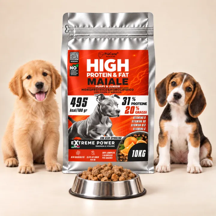 Cuccioli accanto al sacco ExtremePower Puppy & Junior